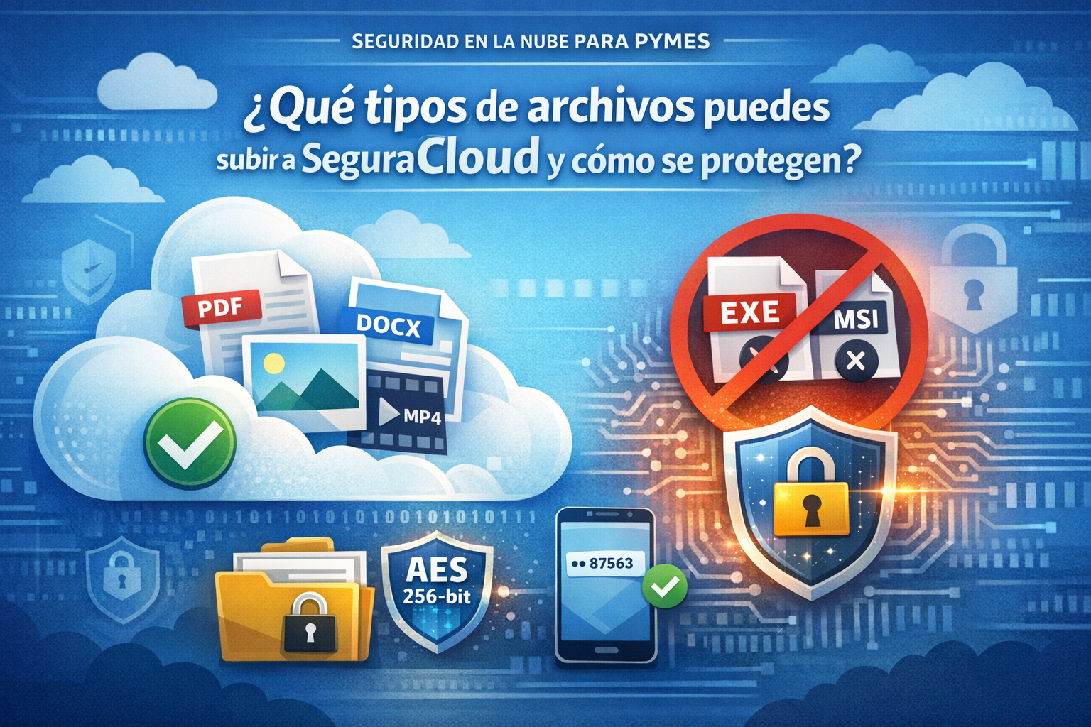 Guía rápida para PYMEs: formatos permitidos, límites por plan y las capas de seguridad que protegen tus datos